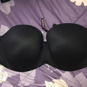 Black strapless Victoria Secret bra